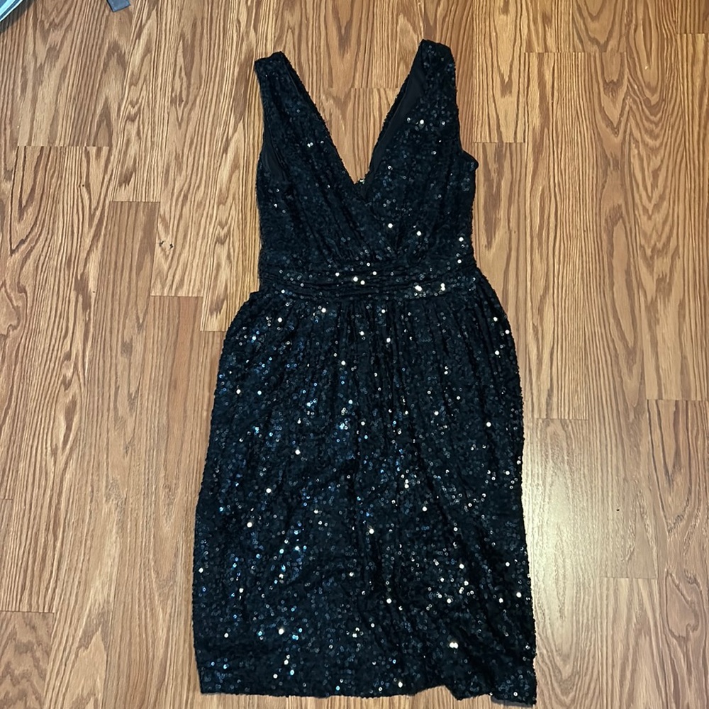 Black Sequin Mini Dress